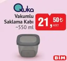 QUKA VAKUMLU SAKLAMA KABI 550 ML
